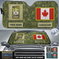 Pare-soleil de voiture personnalisé avec camouflage soldat/vétéran du Canada avec nom et grade - 17230752