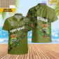 T-shirt Hawaï personnalisé avec camouflage soldat/vétéran du Danemark avec nom et grade imprimé en 3D - 2601240001