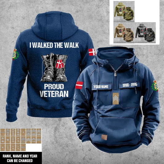 Personalized Denmark Soldier/Veteran With Rank, Year And Name Vintage Hoodie All Over Printed - 17219520