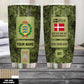 Personalized Denmark Veteran/ Soldier With Rank,  Name Tumbler - 17218656