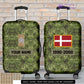 Personalized Denmark Soldier/ Veteran With Name, Year And Rank Luggage Cover All Over Printed - 17294688