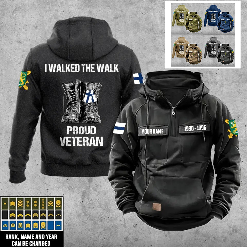 Personalized Finland Soldier/Veteran With Rank, Year And Name Vintage Hoodie All Over Printed - 17219520