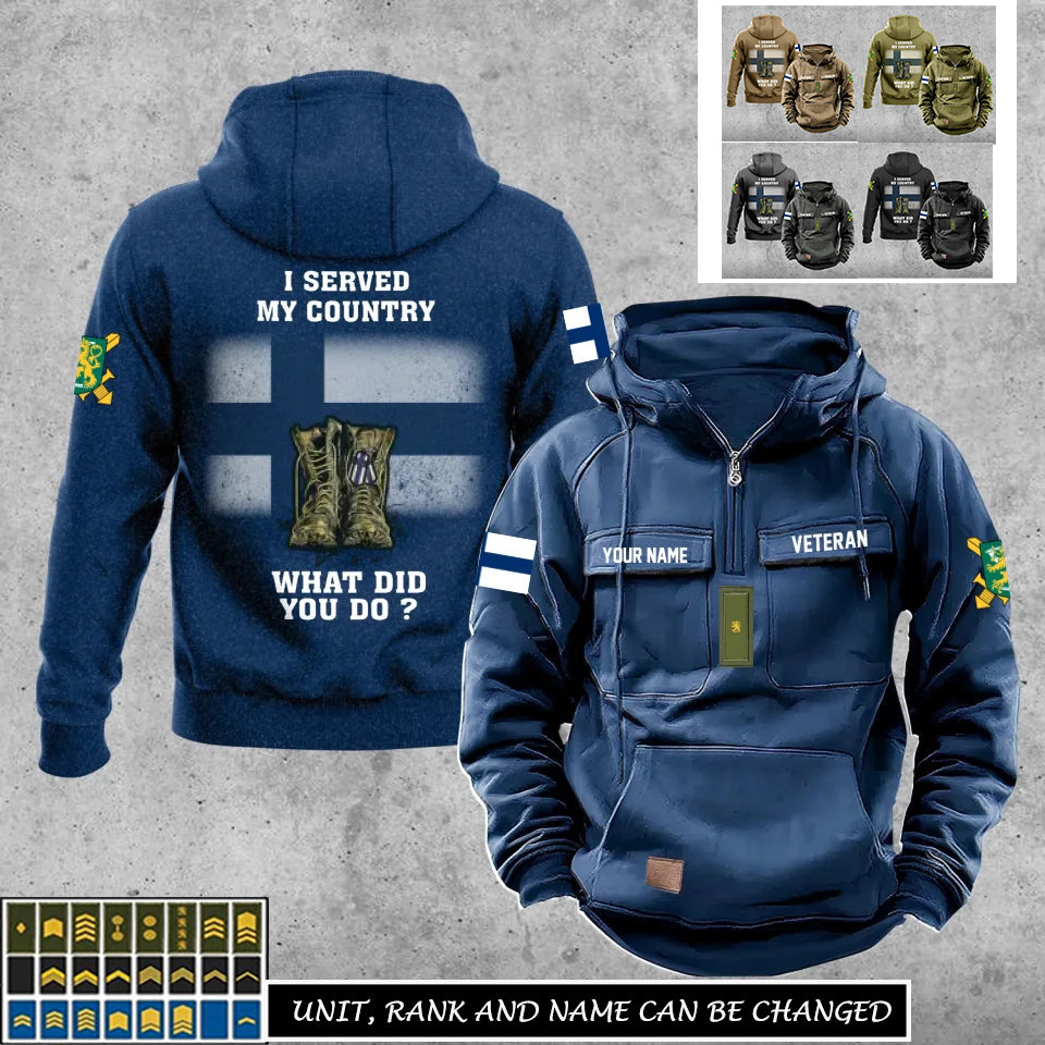 Personalized Finland Soldier/Veteran Vintage Hoodie All Over Printed - 17270496