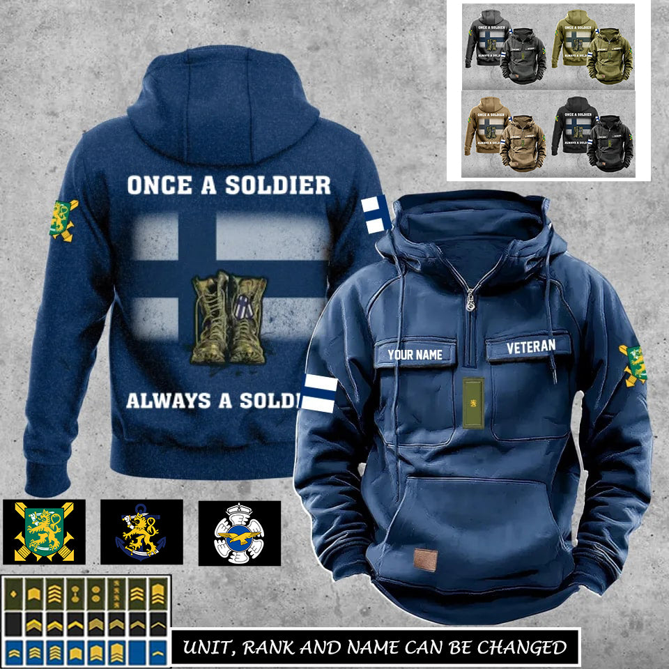 Personalized Finland Soldier/Veteran Vintage Hoodie All Over Printed - 17273088