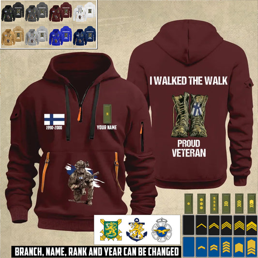 Personalized Finland Soldier/ Veteran With Name, Year And Rank Zip Hoodie Multicolor - 17355168