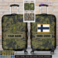 Personalized Finland Soldier/ Veteran With Name, Year And Rank Luggage Cover All Over Printed - 17294688