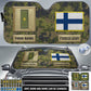 Pare-soleil de voiture personnalisé avec camouflage soldat/vétéran finlandais avec nom et grade - 17230752