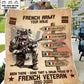 Personalized France Soldier/ Veteran With Name, Rank And Year Fleece Blanket 3D Printed - 17289504