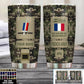 Personalized France Veteran/ Soldier With Rank, Name Tumbler - 17218656