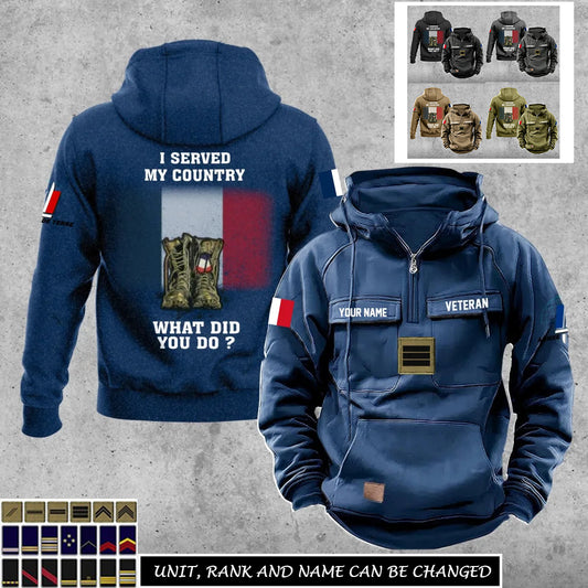 Personalized France Soldier/Veteran Vintage Hoodie All Over Printed - 17270496