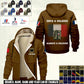 Personalized France Soldier/ Veteran With Name And Rank Hoodie Zip Velvet Coat - 17359488