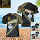 Personalized Germany Soldier/ Veteran Camo With Name And Rank T-Shirt 3D Printed  - 3001240001