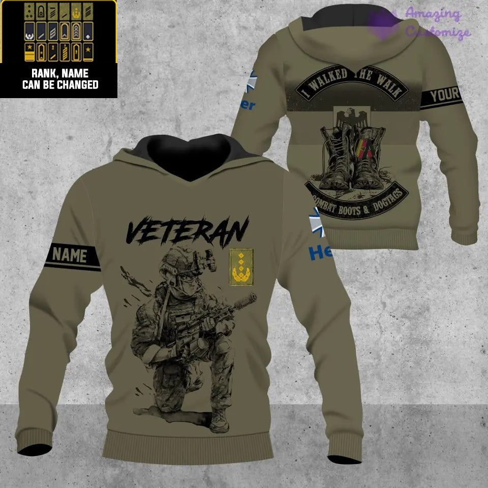 Personalized Germany Soldier/Veteran Camo with Name and Rank Hoodie All Over Printed - 1720569602