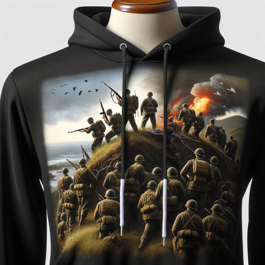 Hoodie highlighting the Battle of Kap'yong during the Korean War.