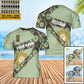 Personalisiertes irisches Soldaten-/Veteranen-T-Shirt mit Camouflage-Muster und Namen und Rang, 3D-Druck – 3001240001