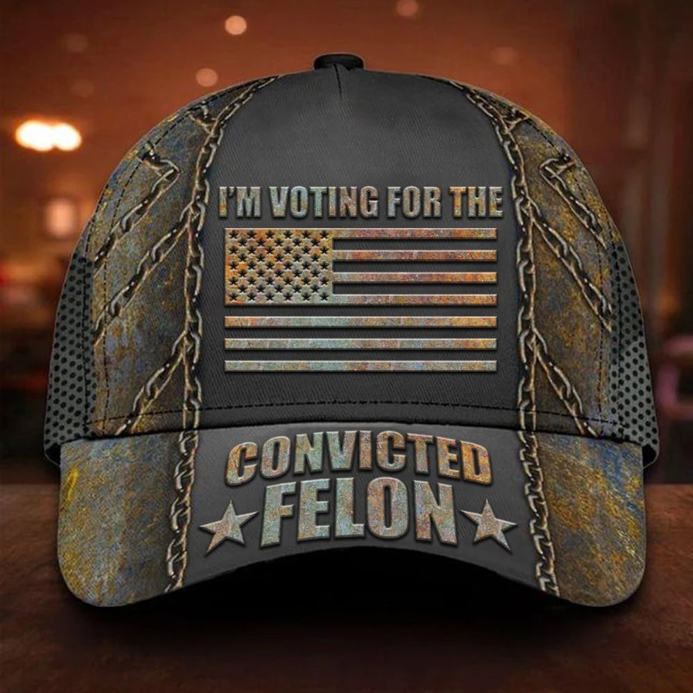 American Hat I'm Voting For The Convicted Felon Hat American Flag Hat For Men