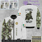 Personalized Ireland Soldier/Veteran Camo with Name, Rank Bomber All Over Printed - 17262720