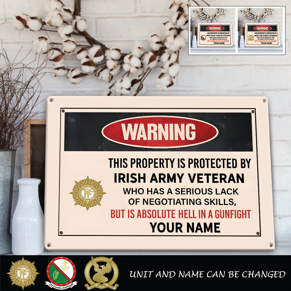 Personalized Ireland Soldier/ Veteran Cut Metal Sign - 17242848