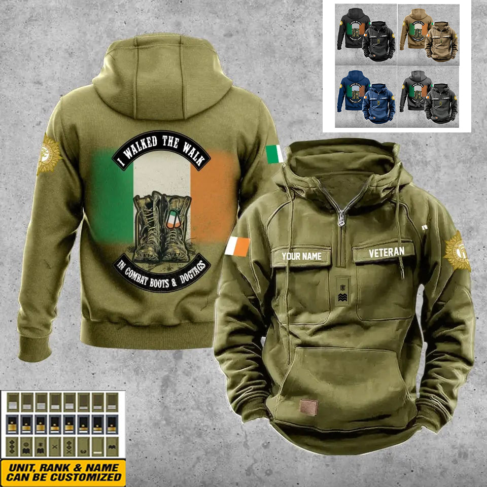 Personalized Ireland Soldier/Veteran Vintage Hoodie All Over Printed - 17207424