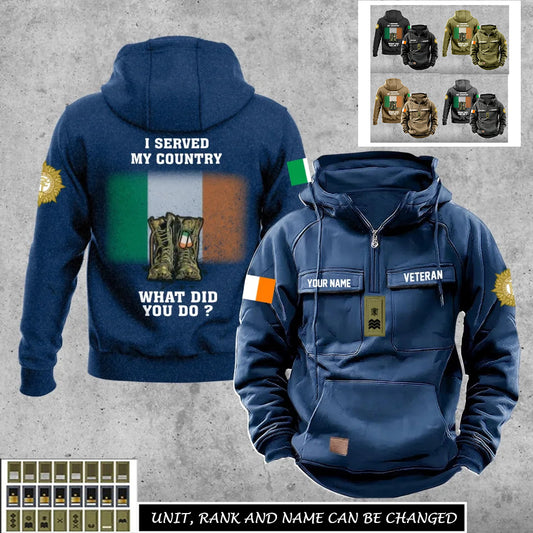 Personalized Ireland Soldier/Veteran Vintage Hoodie All Over Printed - 17270496