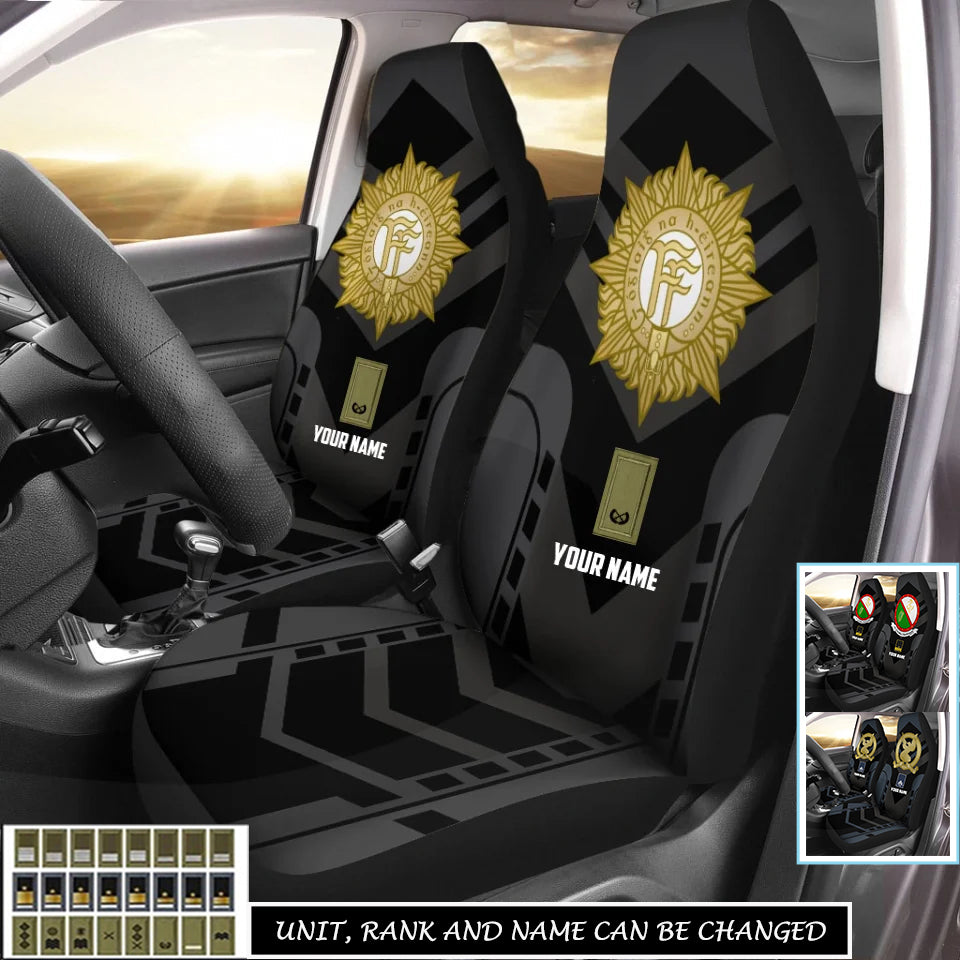 Personalized Ireland Soldier/ Veteran Camo With Name And Rank Car Seat Covers 3D Printed - 17256672