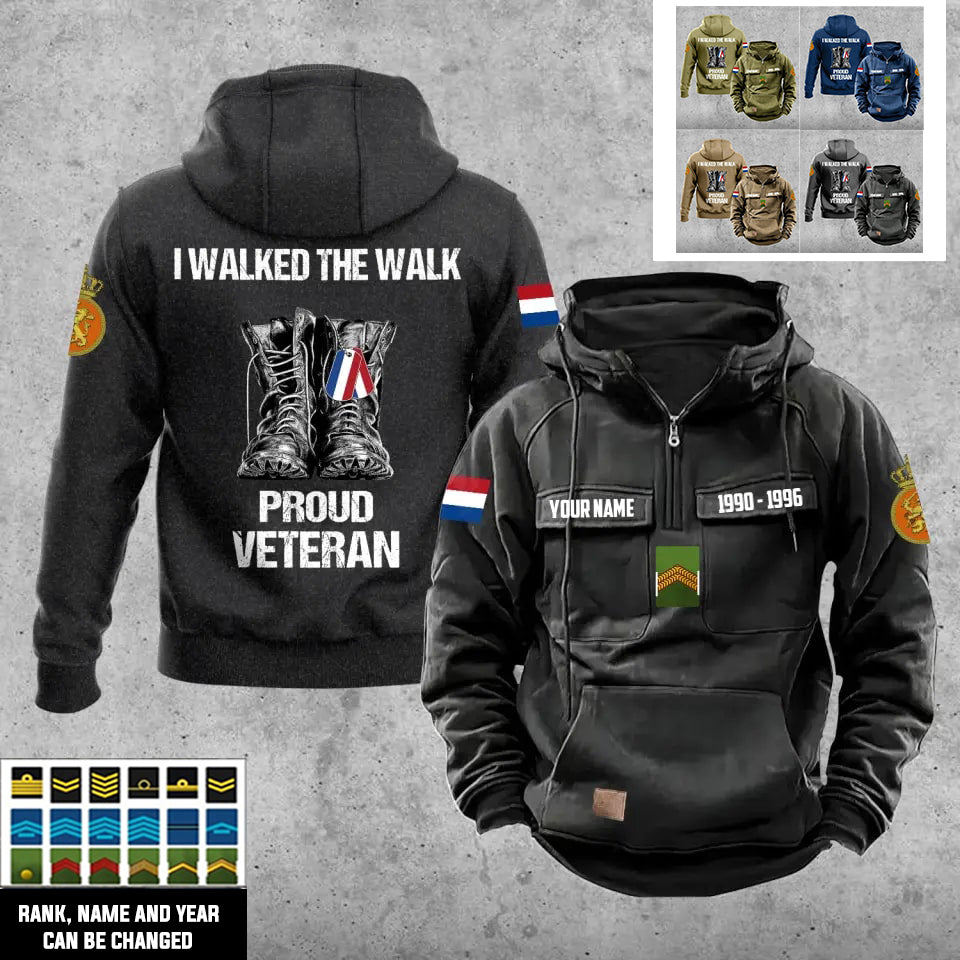 Personalized Netherlands Soldier/Veteran With Rank, Year And Name Vintage Hoodie All Over Printed - 17219520