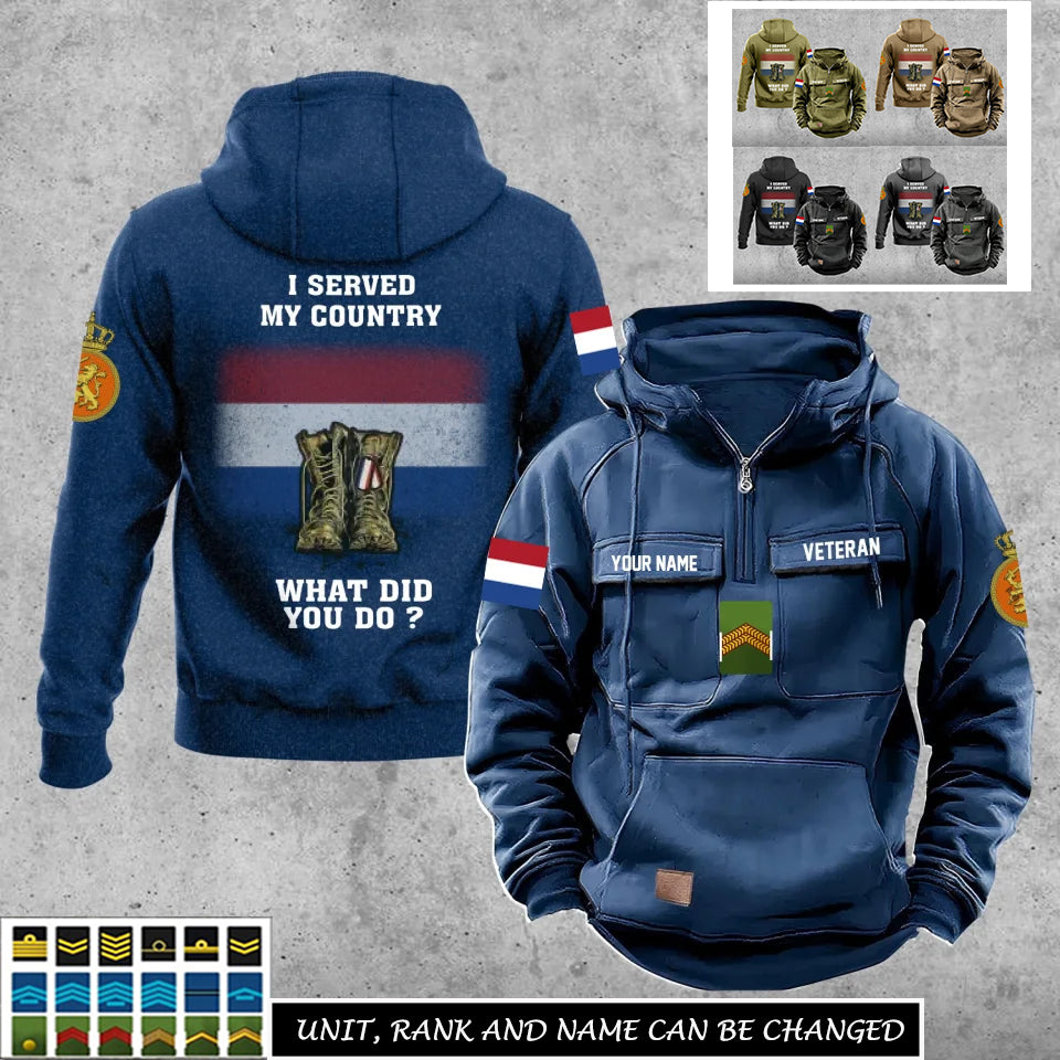 Personalized Netherlands Soldier/Veteran Vintage Hoodie All Over Printed - 17270496