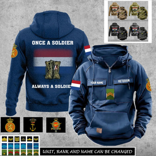 Personalized Netherlands Soldier/Veteran Vintage Hoodie All Over Printed - 17273088