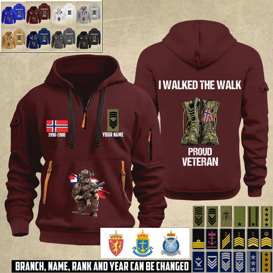 Personalized Norway Soldier/ Veteran With Name, Year And Rank Zip Hoodie Multicolor - 17355168