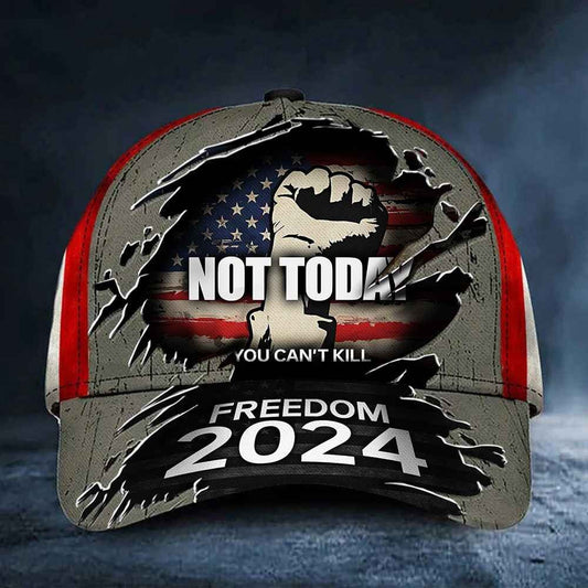 Amerikanische Mütze „Not Today You Can’t Kill Freedom 2024“ Mütze USA Patriotische Mütze