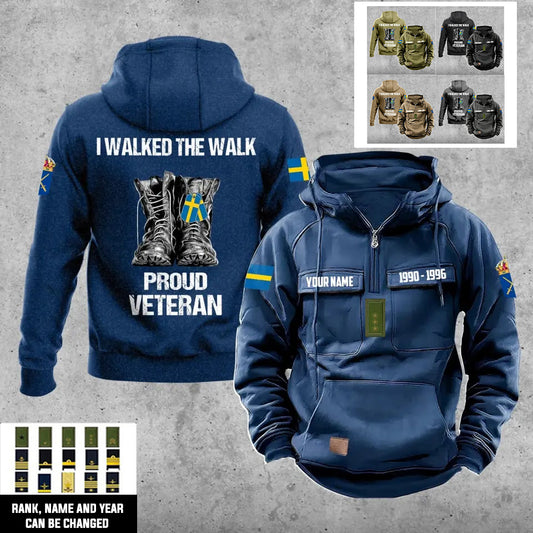 Personalized Sweden Soldier/Veteran With Rank, Year And Name Vintage Hoodie All Over Printed - 17219520