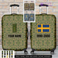 Personalized Sweden Soldier/ Veteran With Name, Year And Rank Luggage Cover All Over Printed - 17294688