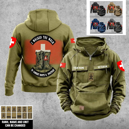 Personalized Swiss Soldier/Veteran Vintage Hoodie All Over Printed - 17207424