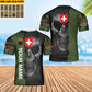 Personalized Swiss Soldier/ Veteran Camo With Name And Rank T-Shirt 3D Printed - 17191872