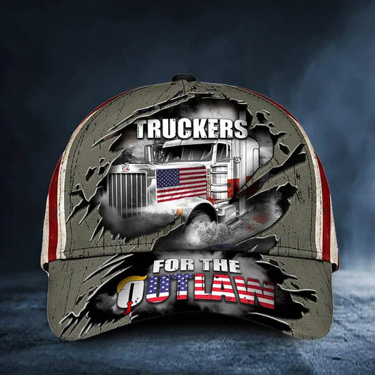 Trucker For The Outlaw Hat Support For Felon Patriot Hat Gifts For Truck Drivers