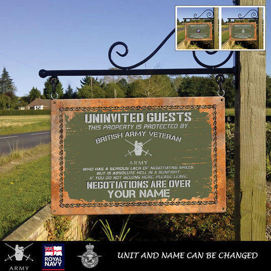 Personalized UK Soldier/ Veteran Cut Metal Sign - 17254944