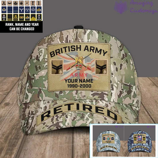 Personalized Rank, Year And Name UK Soldier/Veterans Baseball Cap - 17202240