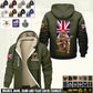 Personalized UK Soldier/ Veteran With Name And Rank Hoodie Zip Velvet Coat - 17368992