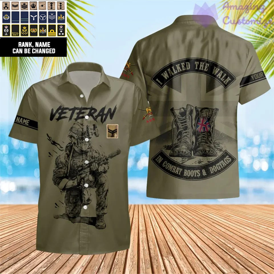 Personalized UK Soldier/Veteran Camo with Name and Rank Hoodie All Over Printed - 1720569602