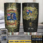 Verre personnalisé à motif camouflage pour vétéran/soldat australien avec rang et nom, imprimé sur toute la surface 0302240020