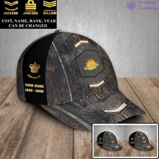 Casquette de baseball camouflage personnalisée avec grade, année et nom pour soldat/vétéran australien - 17177184