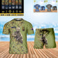 T-shirt personnalisé avec camouflage soldat/vétéran australien avec nom et grade + short imprimé en 3D - 15052401QA