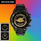 Personalized Australian Soldier/ Veteran With Name Black Stainless Steel Watch - 17101152 - Gold Version