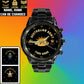 Personalized Australian Soldier/ Veteran With Name And Rank Black Stainless Steel Watch - 17098560  - Gold Version