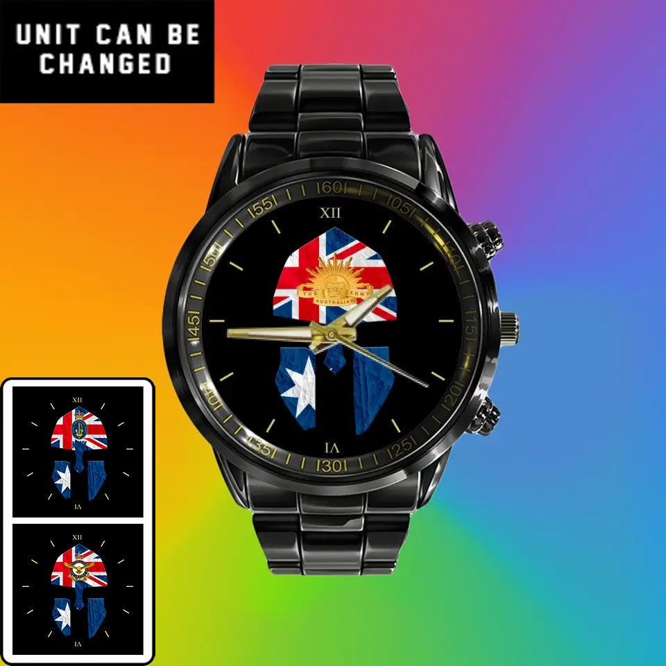 Montre en acier inoxydable noir pour soldat/vétéran australien - 2903240001