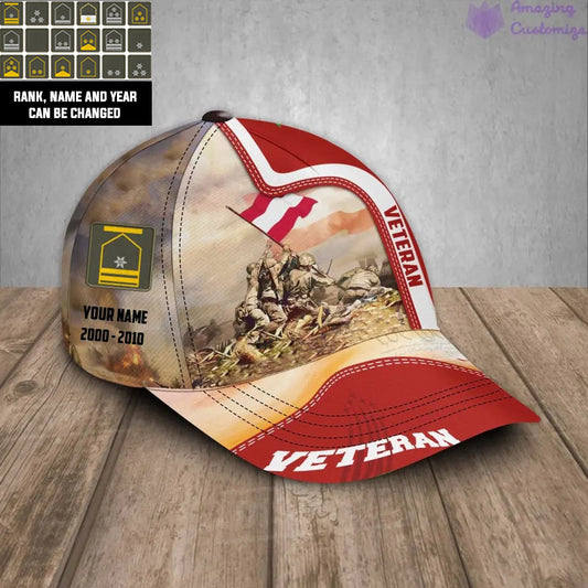 Personalized Rank, Year And Name Austria Soldier/Veterans Baseball Cap - 17177184