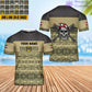 T-shirt personnalisé avec camouflage soldat/vétéran autrichien avec nom et grade imprimé en 3D - 0102240001