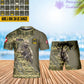 Personalized Austria Soldier/ Veteran Camo With Name And Rank Combo T-Shirt + Short 3D Printed - 17157312