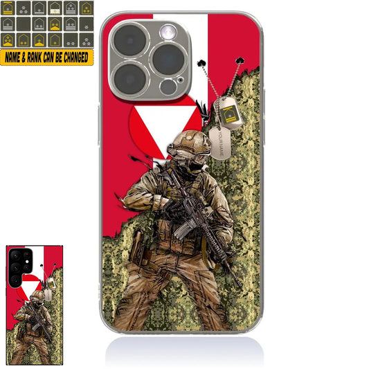 Personalized Austrian Soldier/Veterans With Rank And Name Phone Case Printed - 2602240001