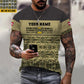 Personalisiertes Österreichisches Soldaten/Veteranen-Tarn-T-Shirt mit Namen und Rang, 3D-Druck – 1201240001QA